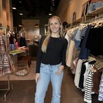 Ribbed Long Sleeve Button Down Top