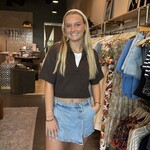 miou muse V-Neck Collard Cropped Knit Polo
