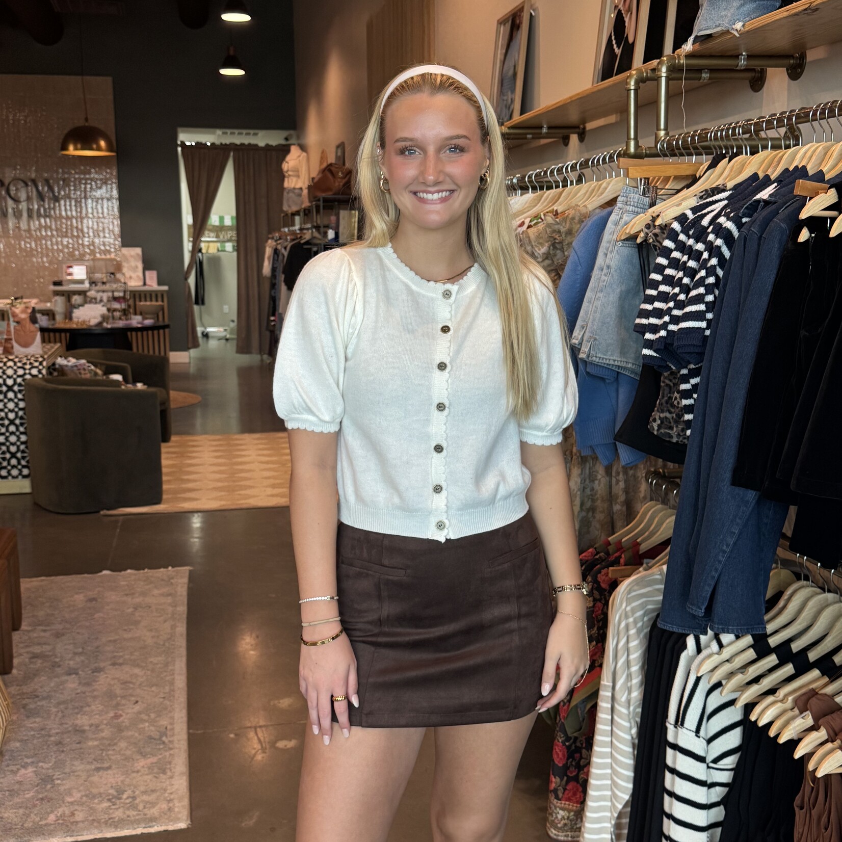 Suede Mini Skirt