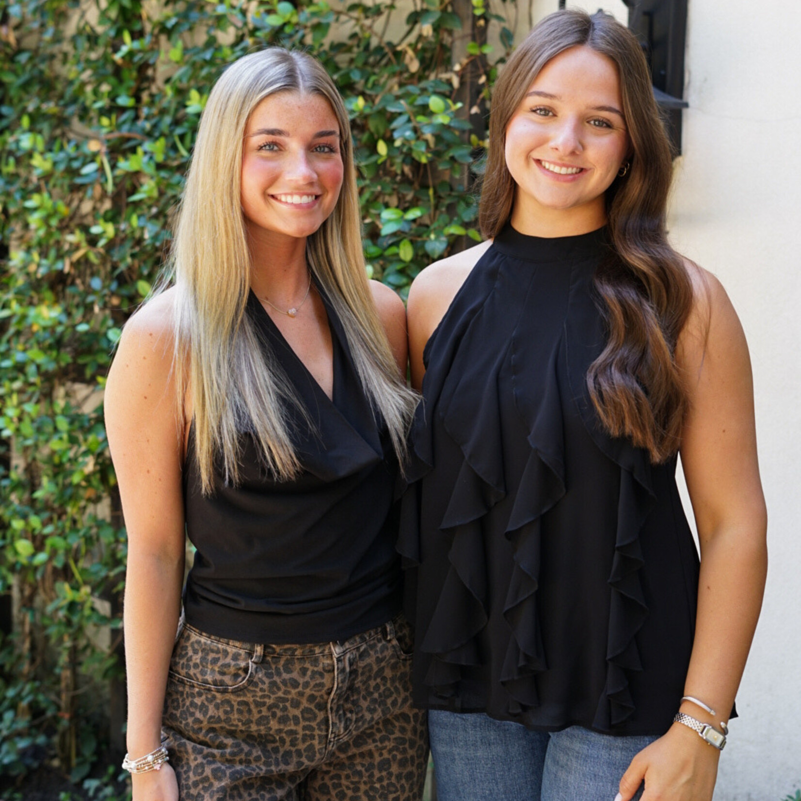 Le Lis Cowl Neck Ruched Halter Top