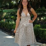 Le Lis Lace Trim Floral Midi Dress