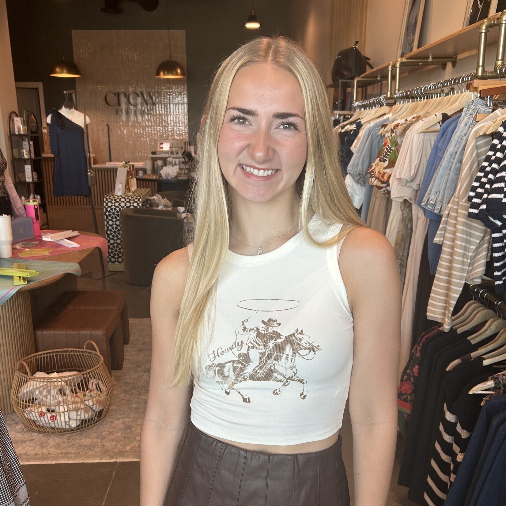 Western Print Tank top