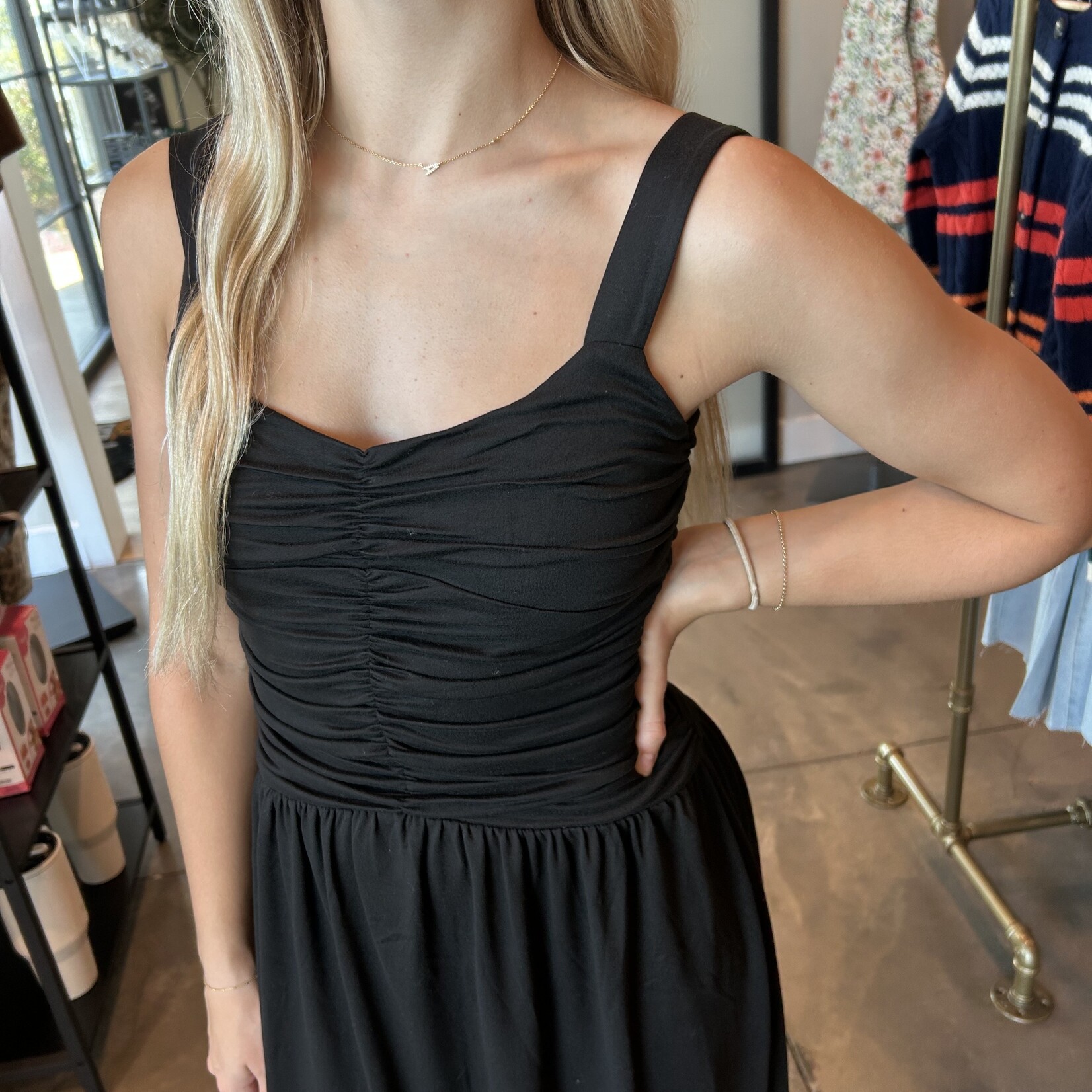 Stretchy Ruched Tank Dress