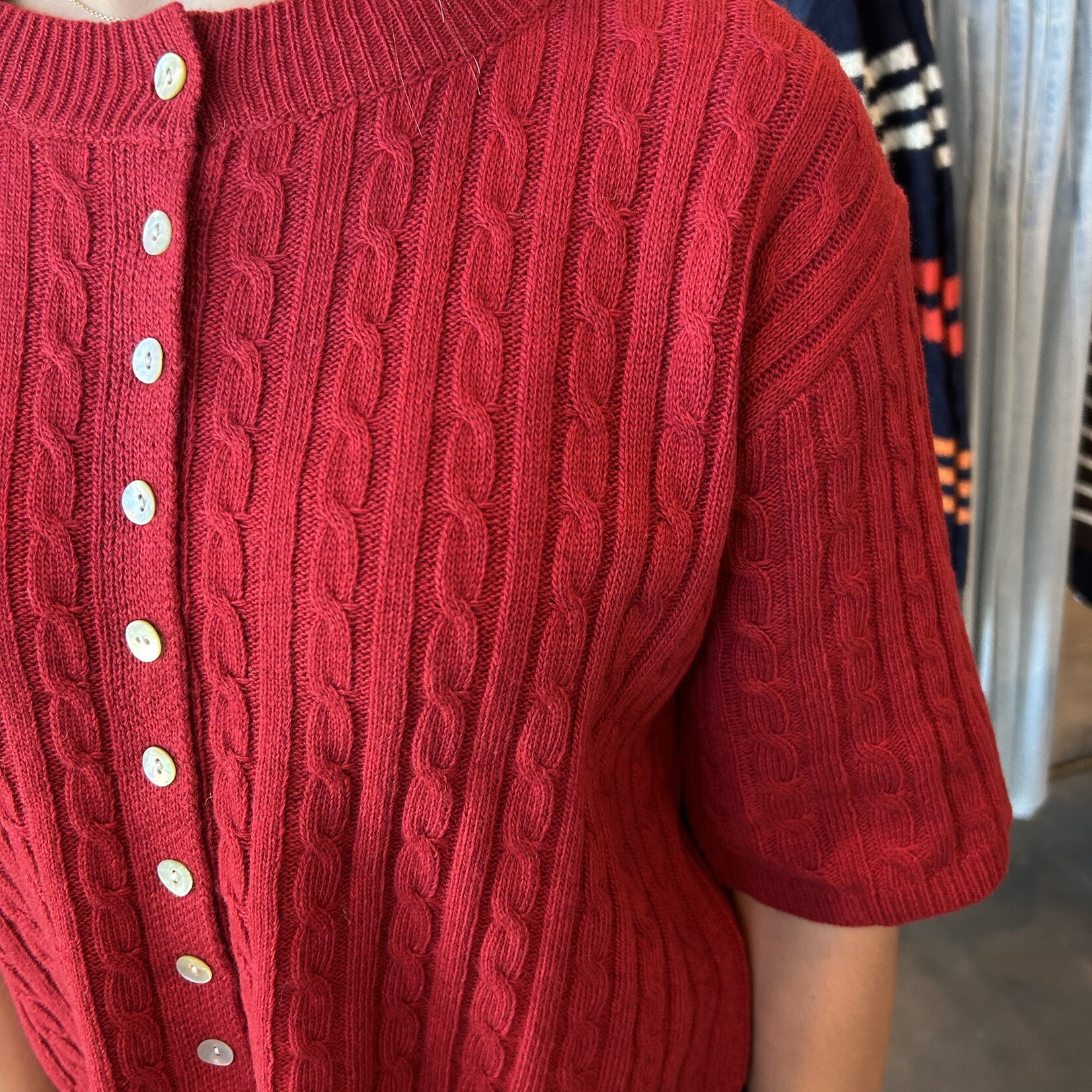 mod ref Cable Knit Poppy Cardigan