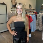 fore collection inc. Fitted Strapless Top w/ Side Slits