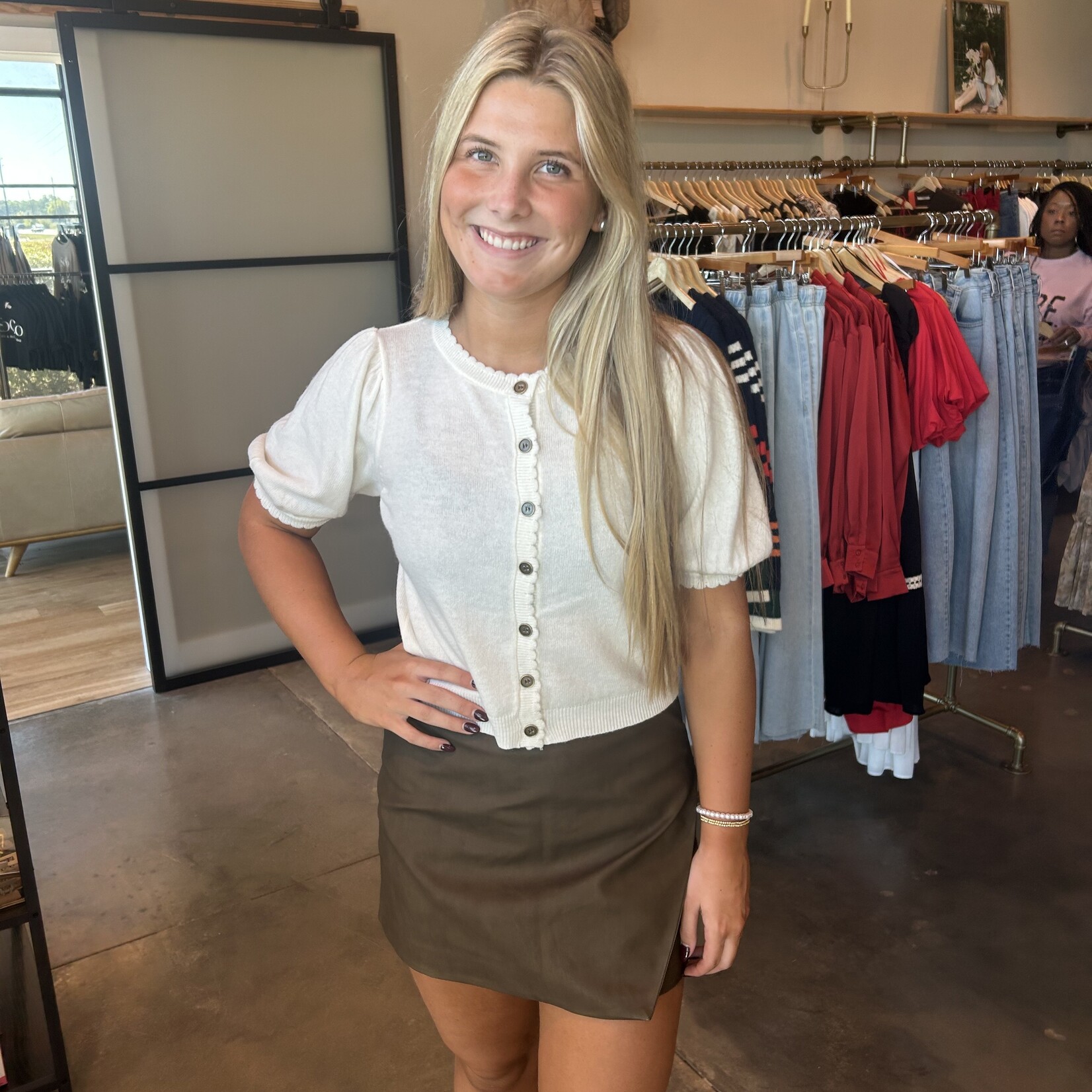 fore collection inc. Faux Leather Mini Skirt