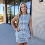 Tweed Sleeveless Mini Dress