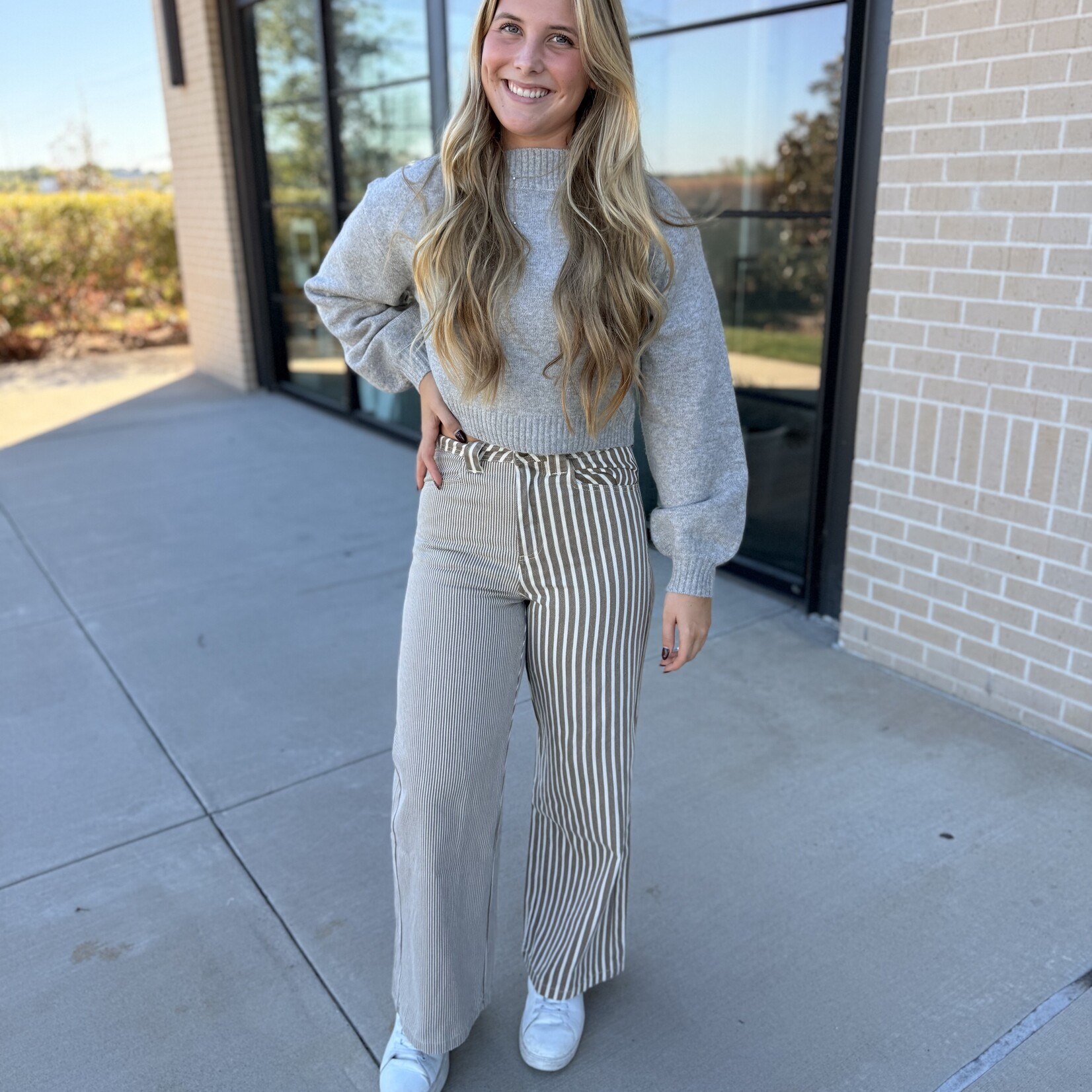 miou muse Vertical Striped Pants