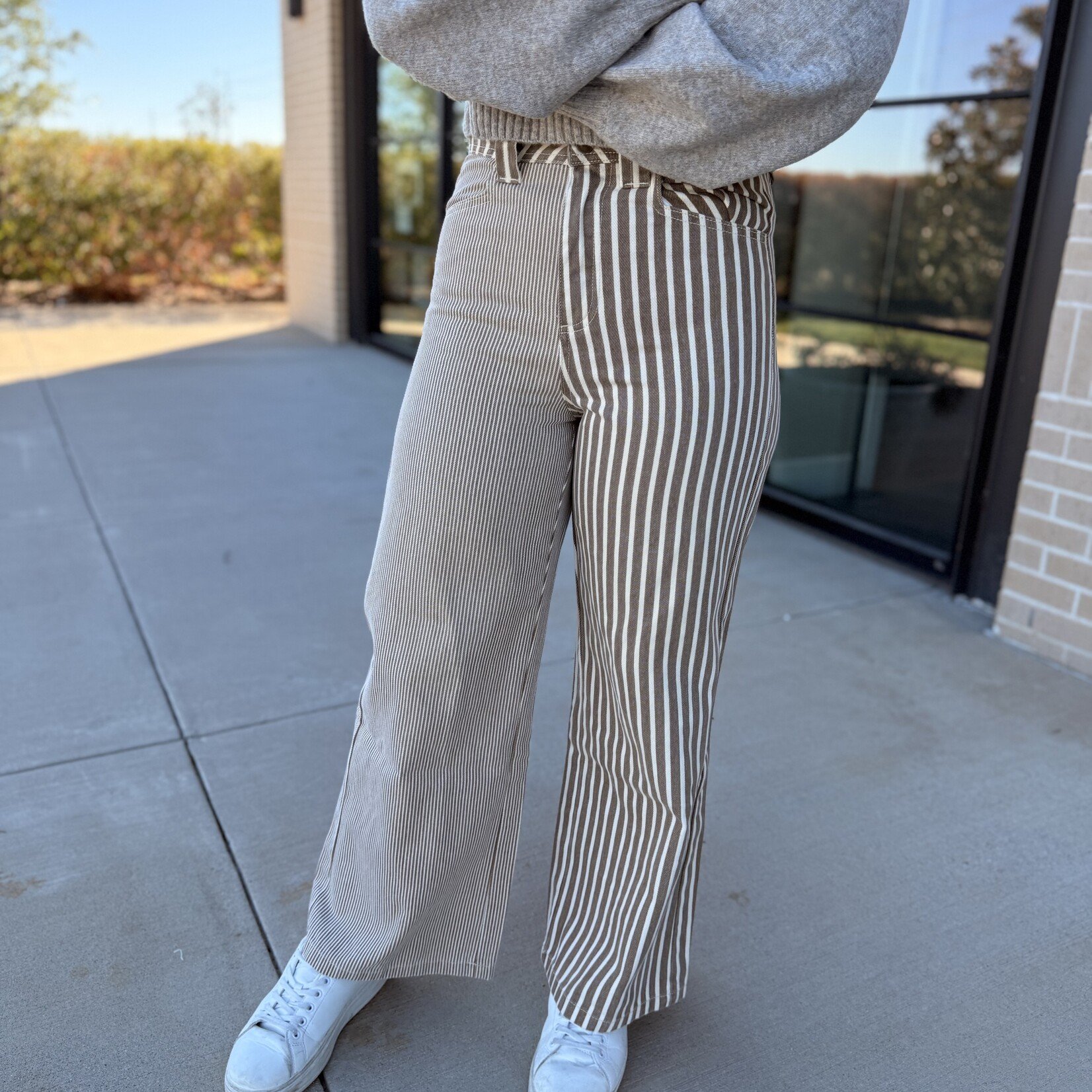 miou muse Vertical Striped Pants