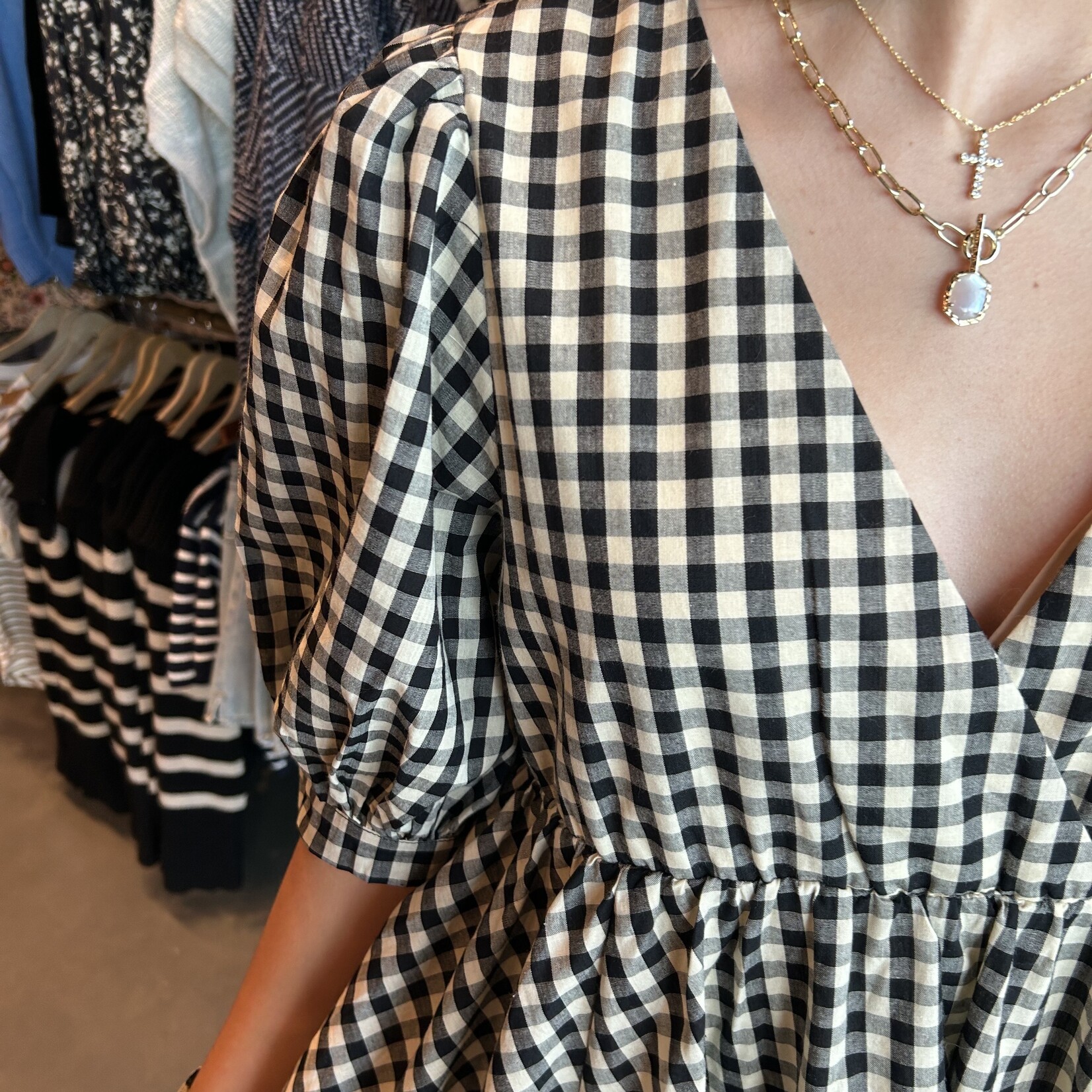 mod ref Gingham Aileen Mini Dress