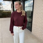 Cropped Knit Pullover Sweater