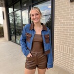 Faux Leather Tube Top and Shorts Set