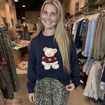 Le Lis Crewneck Teddy Bear Sweater