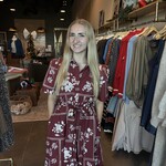 entro Flower Print Tie Waist Maxi Dress