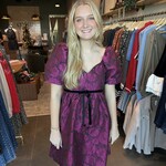 entro Textured Puff Sleeve Dress