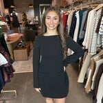 fore collection inc. Boat Neck Long Sleeve Mini Dress