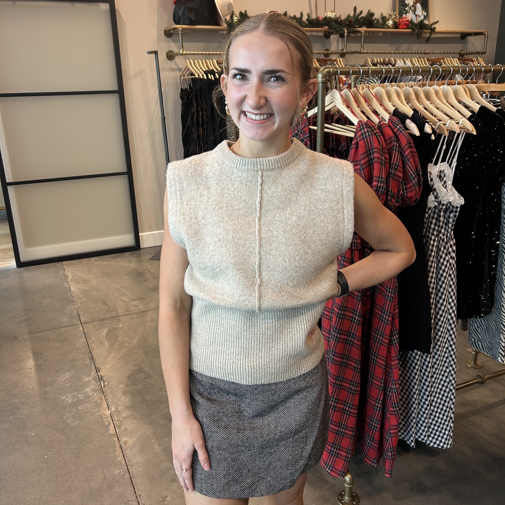 miou muse Herringbone Skort