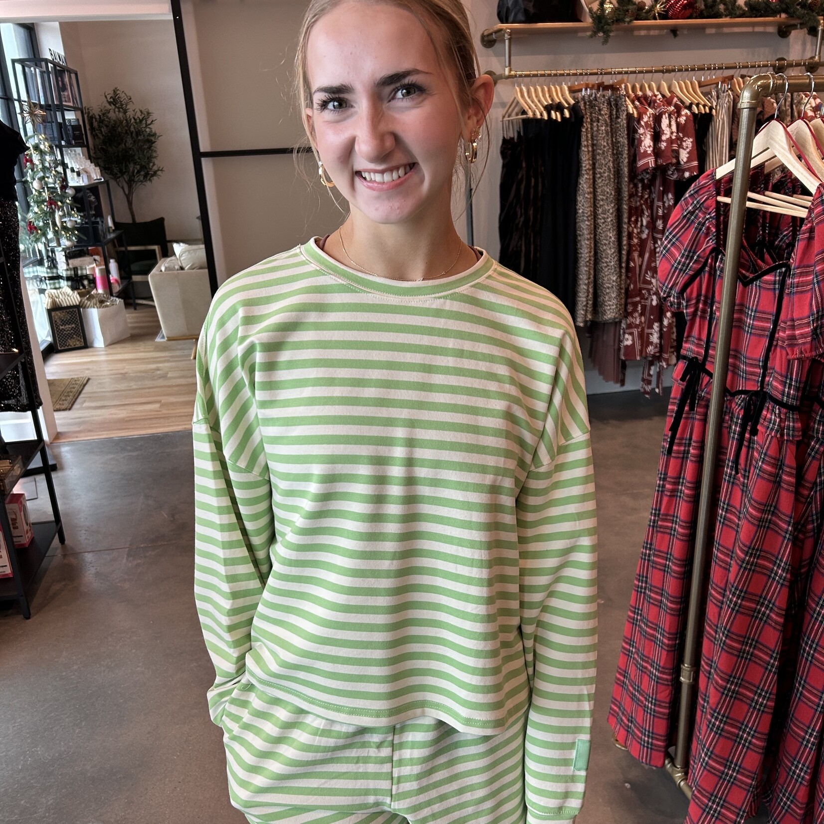 day + moon Striped Loose Fit Shorts Set