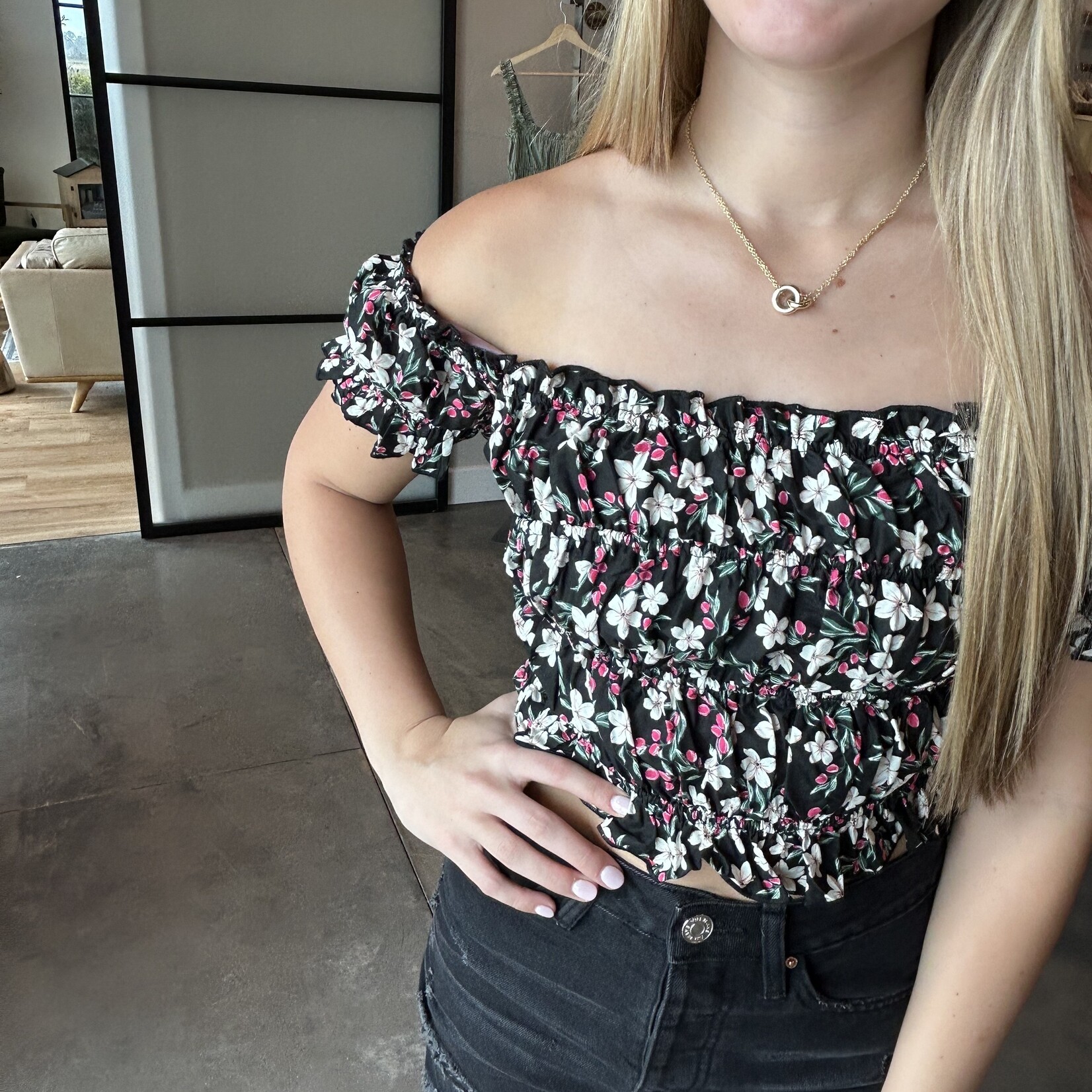 OTS Ruched Crop Top