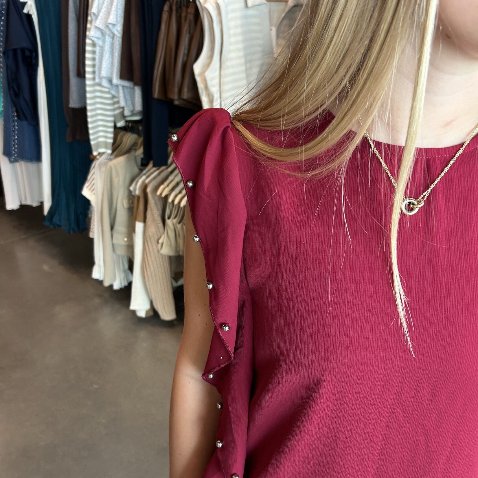 tcec Embellished Ruffle Dress