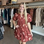 thml Puff Sleeve Boots Print Dress