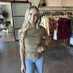 One Shoulder Ruched Side Top