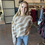 mimosa Abstract Line Sweater