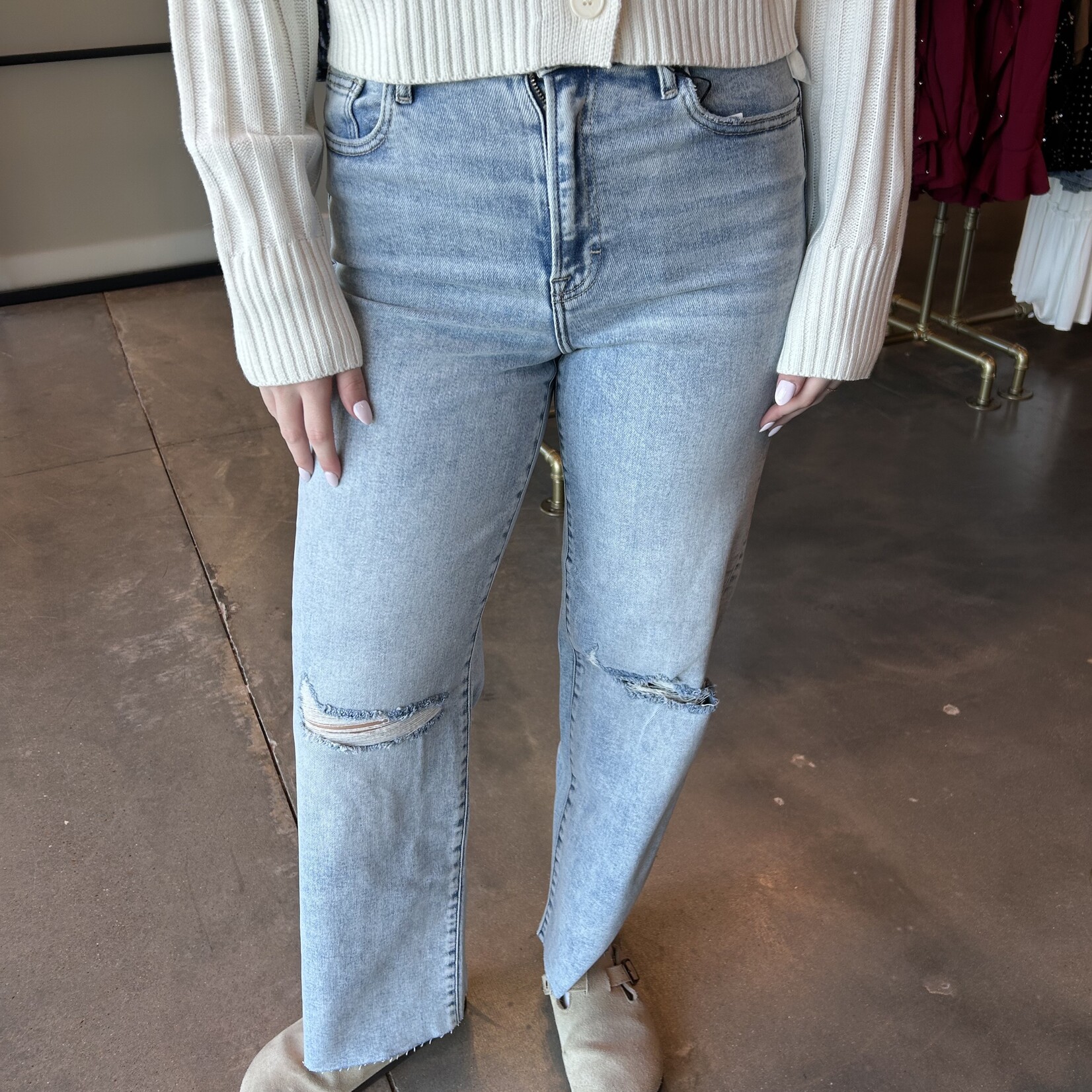 hidden High Waist Dad Jean