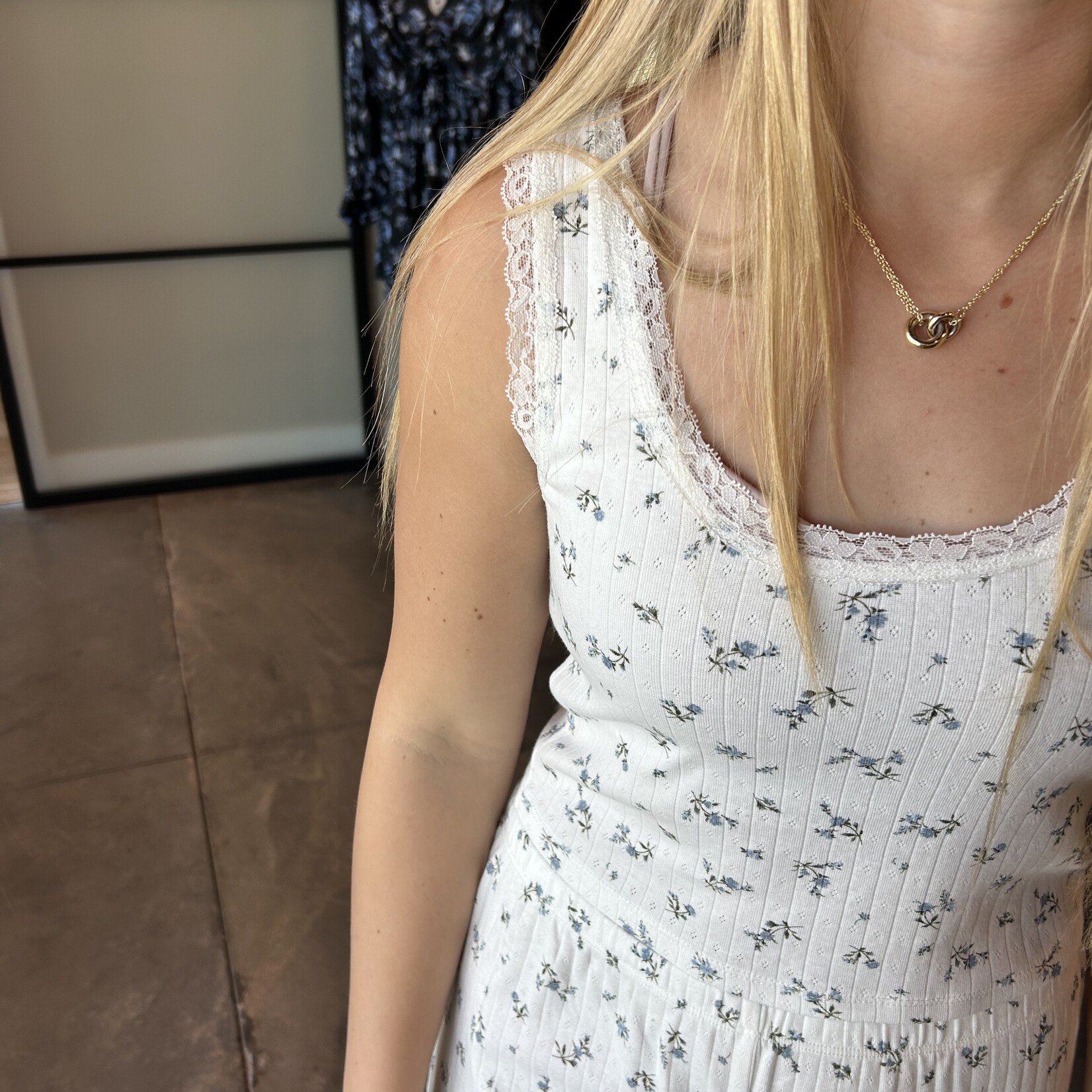 Floral Pointelle Pants Set