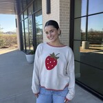 Strawberry Print Sweater
