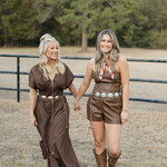 Faux Leather Tube Top and Shorts Set