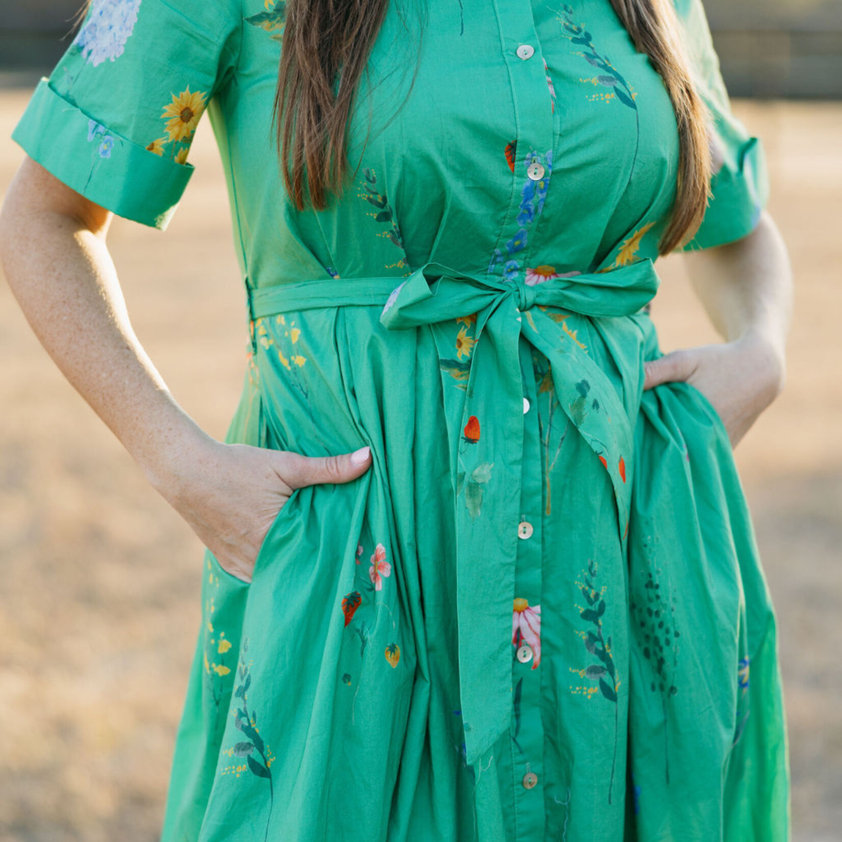 entro Floral Belt Detail Maxi Dress