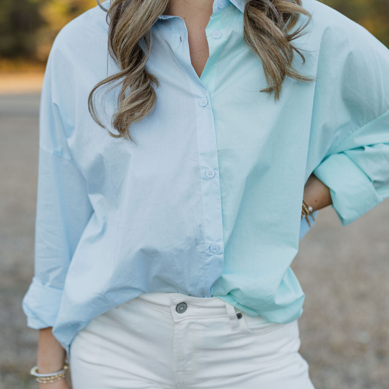 mimosa Colorblock Button Down Shirt