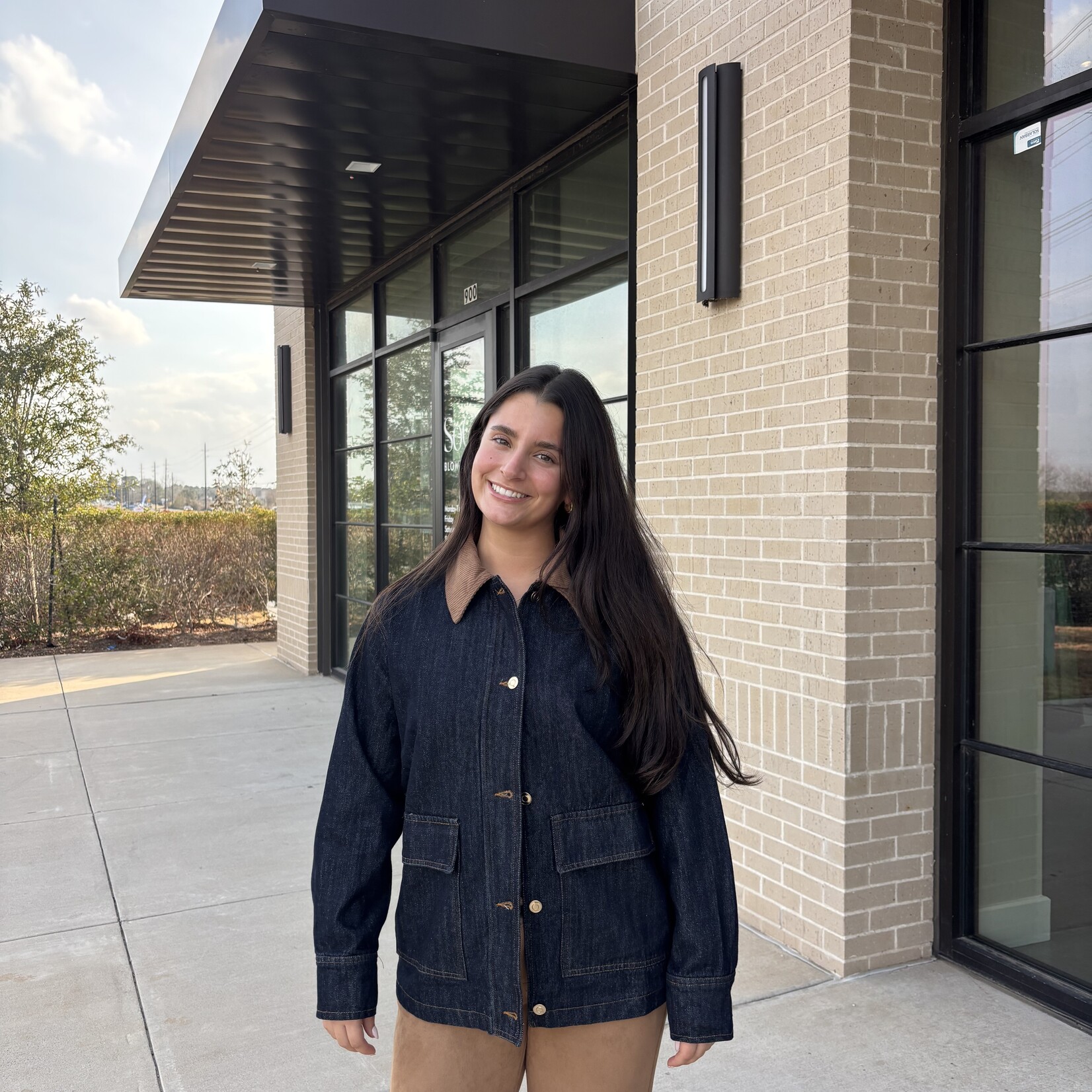 Corduroy Detail Denim Jacket