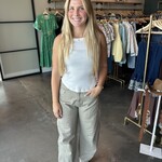 High Waist Wide Leg Cropped Pants