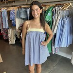 tcec Contrast Stripe Babydoll Dress