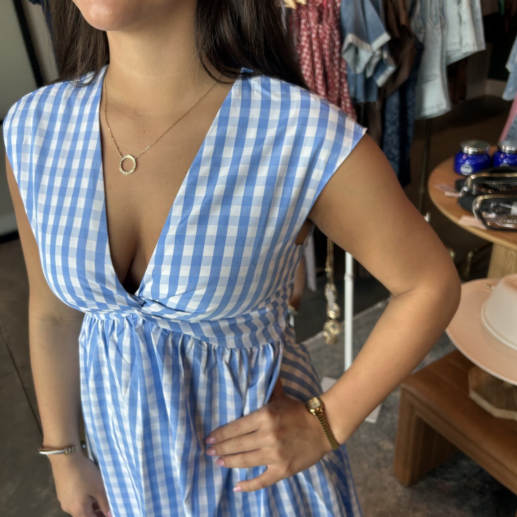 tcec Twist Detail Striped Maxi Dress