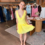 klesis Eyelet V-neck Mini Dress