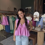 hyfve Tie Front Lace Detail Top