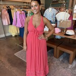 hyfve Ruffle Hem Halter Maxi Dress