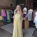 hyfve Ruffle Hem Open Back Halter Maxi Dress