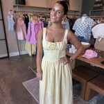 Front Tie Corset Midi Dress