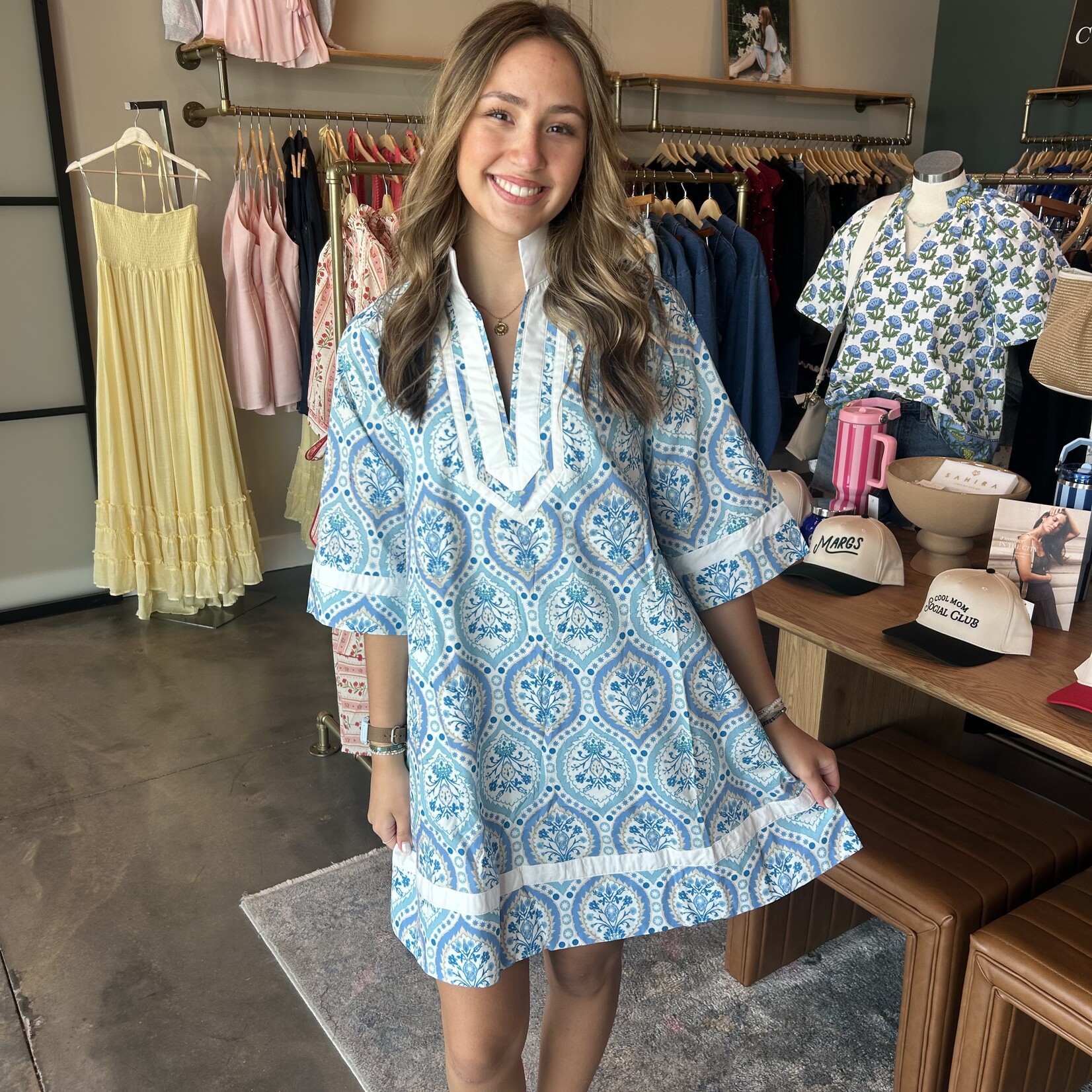 entro A-line Printed Mini Dress