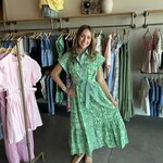 entro Contrast Print Belted Maxi Dress