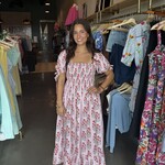 tcec Floral Smocked Bodice Midi Dress