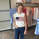 needii Flag Print Sweater Top