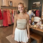 naked zebra Front Pleat Skort