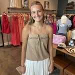 naked zebra Knit Detail Tank Top