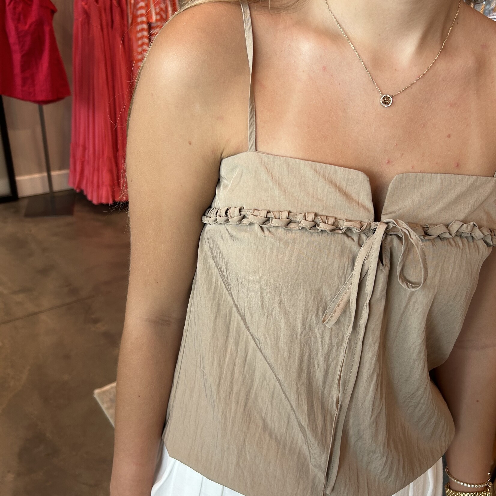 naked zebra Knit Detail Tank Top
