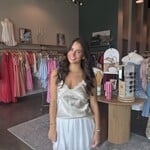 naked zebra V-Neck Lace Trim Tank Top